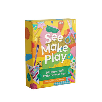 'See Make Play' card box featuring illustrations of craft supplies and projects.