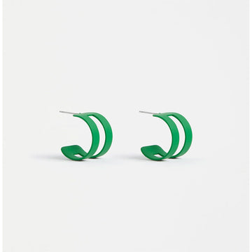 An image of a green hooped stud.