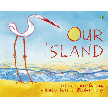 Book cover of 'Our Island' with a bird illustration and landscape.