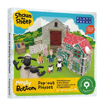 A box titled 'Pop out Playset' with an image of the playset featuring farm animals and a farmhouse.