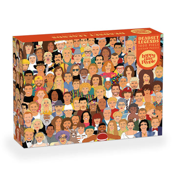 Happy Family puzzle box with illustrated faces on a white background.