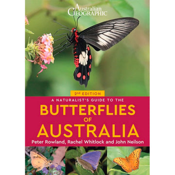 'Butterflies of Australia' book cover featuring four close up photos of different butterflies.