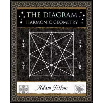 'The Diagram Harmonic Geometry' book cover featuring geometric symbols and fractions.