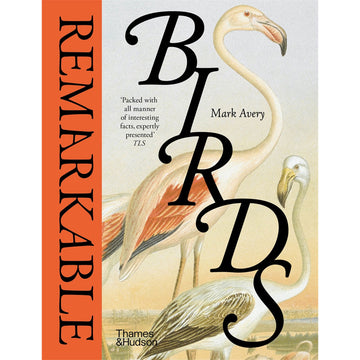 'Remarkable Birds' book cover featuring an illustration of two birds with the word 'Birds' written over the top.