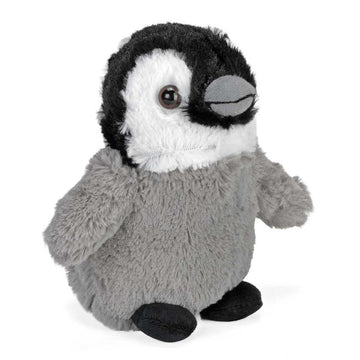 Plush toy penguin on a white background