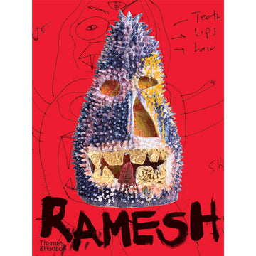 Book cover of 'Ramesh' with a colorful sculpture on a red background.