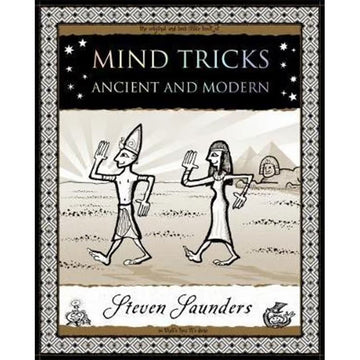 'Mind Tricks Ancient and Modern' book cover featuring two people walking from Ancient Egypt.