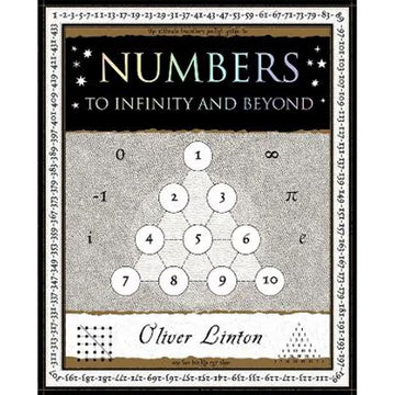 'Numbers To Infinity and Beyond' book cover featuring a numbered grid in the shape of a triangle.