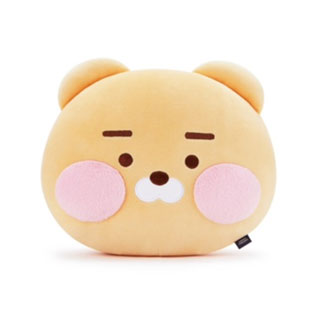 Plush toy with a cartoon face on a white background.