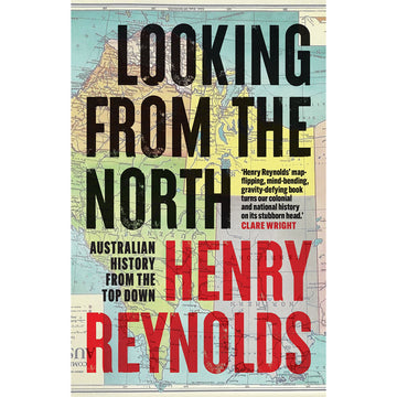 'Looking from the North' book cover featuring a picture of a map in the background with the title over the top.