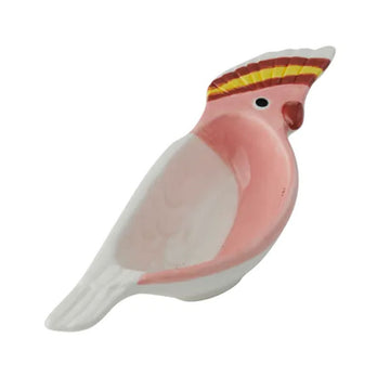 A bowl shaped like a galah.