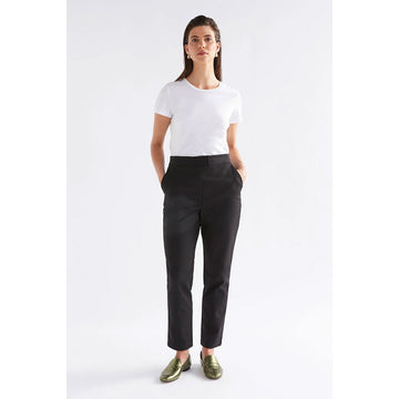 A pair of women's black pants.