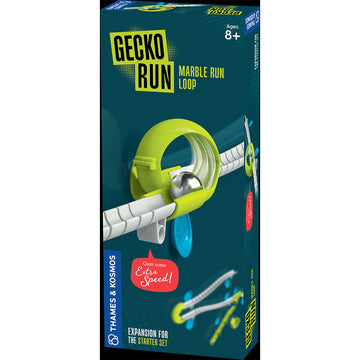 A box titled 'Gecko Run Marble Run Loop' with a photo of a marble on a track about to go in a loop.