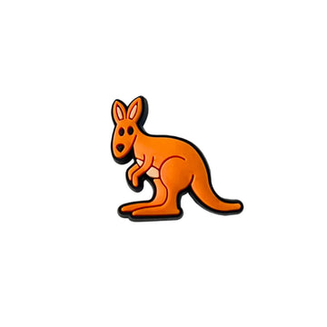 A PVC shoe charm shaped like a kangaroo.