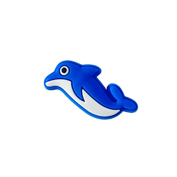 A PVC shoe charm she shaped like a dolphin.