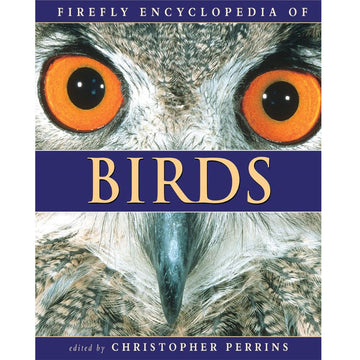 Book cover of 'Firefly Encyclopedia of Birds' with an owl's face on the cover.