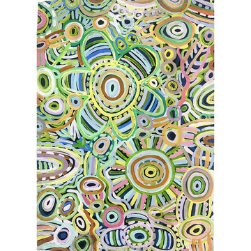 A cotton tea towel printed with artwork by Cedric Varoe.