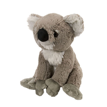 Plush toy koala on a white background.