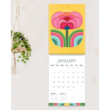 2026 Artist Calendar with floral design on a light background.