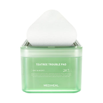 Mediheal Teatree Trouble Pad packaging on a white background.