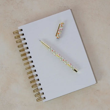 Refillable gel pen inside packaging on a white background.