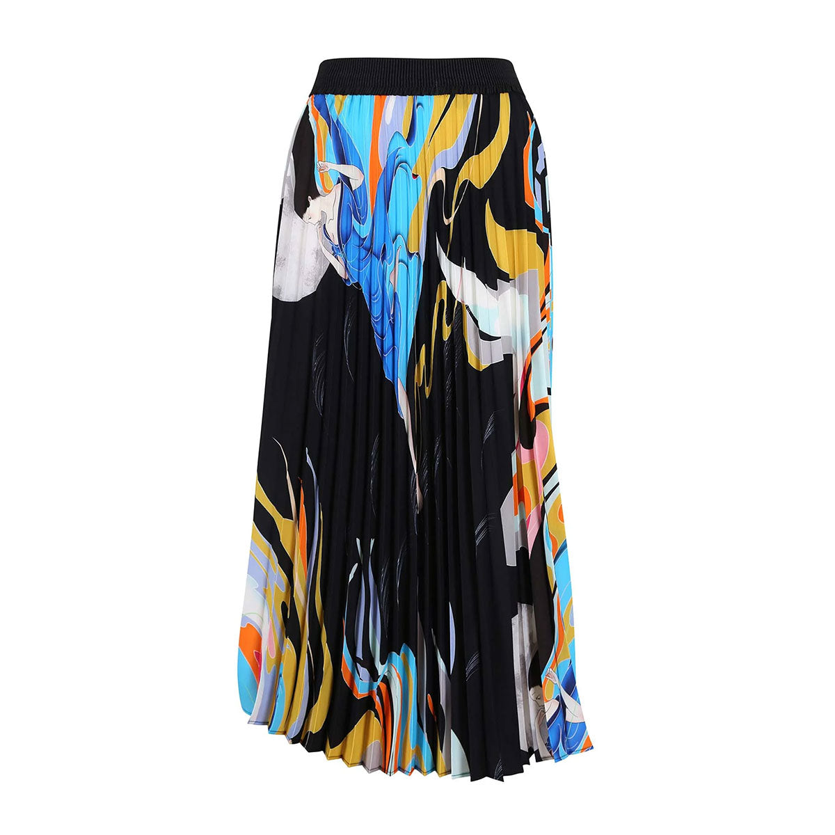 Dark yellow pleated outlet skirt