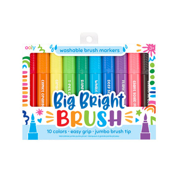 A set of 10 brush markers in a box with a cut out window and the heading 'Big Bright Brush'.