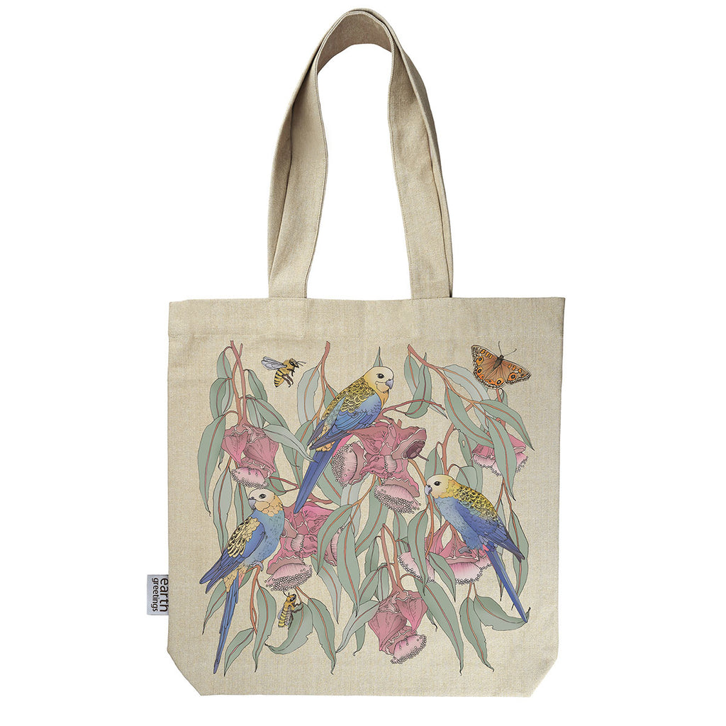 Tote Bag With Pocket Rosellas Amongst the Mallee – National Museum ...