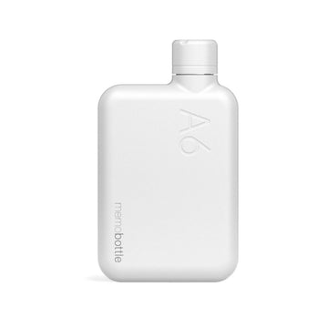 A white flat bottle with the text 'A6' in the top right corner.