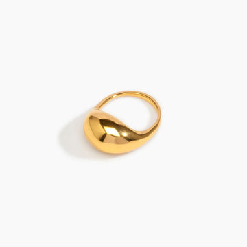 A brass ring with a chunky front.