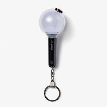 Keychain with a light stick on a white background.