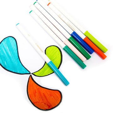 A pack of 100 different coloured markers in a clear box pack.