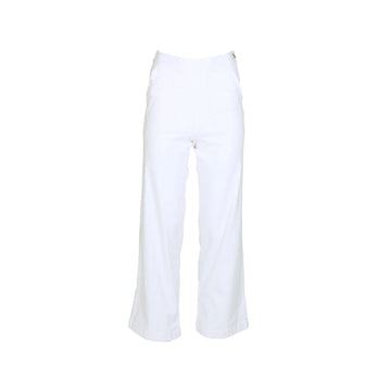 White pants on a white background.