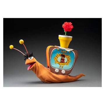 A postcard with a photo of Gus the Snail from Mr Ssquiggle.