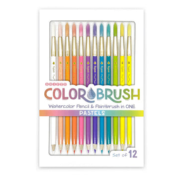 A packet of watercolour pencils with a brush on the end of each pencil.