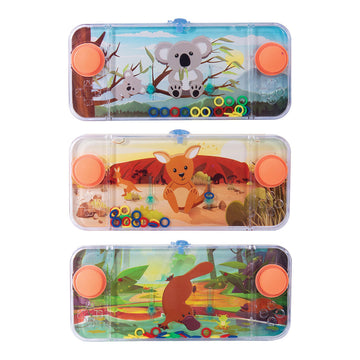 Three water filled games each illustrated with a different Australian animal including a koala, kangaroo and platypus.