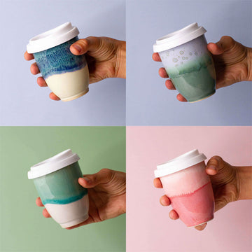 Travel Cup Regular 350ml Assorted - Pottery for the Planet
