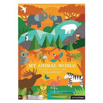 An activity set titled 'My Animal World' with illustrations of lots of different animals on the cover.