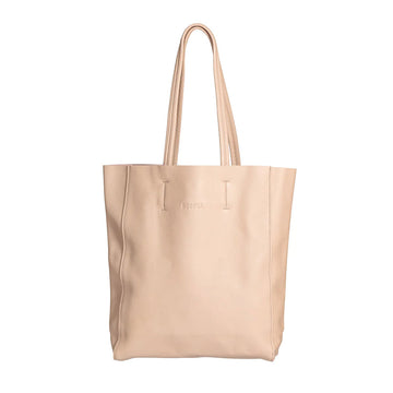 Front view of a light pink tote bag.
