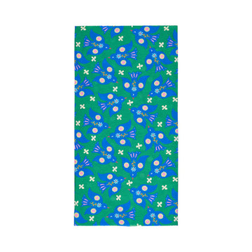 Green and blue patterned wrap with 'Happy Wrap' branding on a white background.