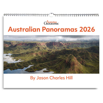 Australian Geographic calendar for 2026 with a scenic Australian landscape.