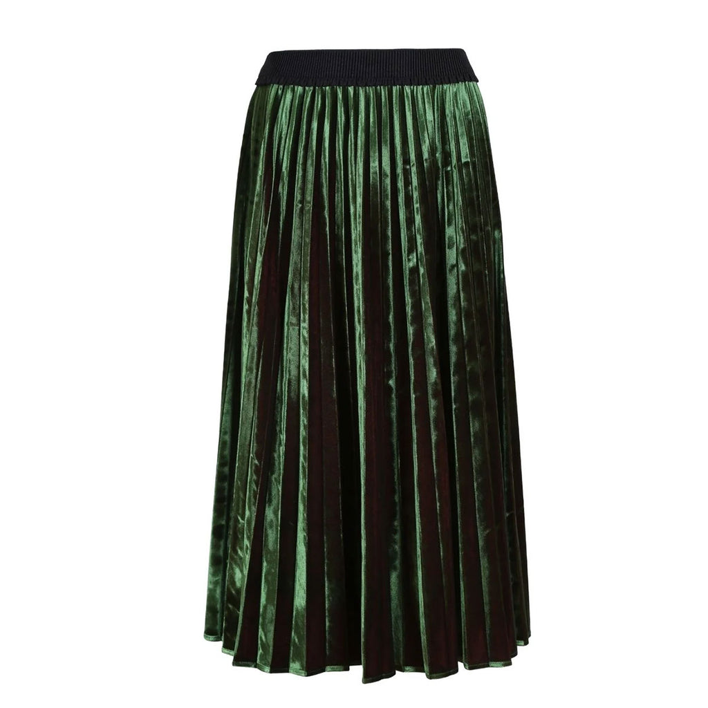 Mirage Velvet Pleated Skirt Green L - Olga De Polga – National Museum ...