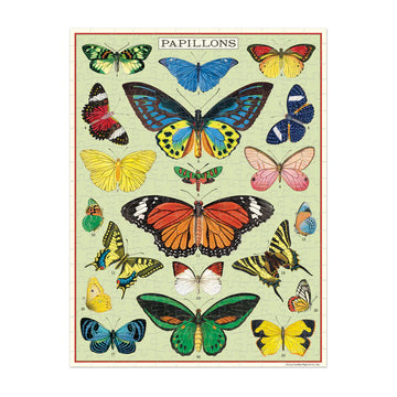  Cylindrical puzzle box with butterfly design and orange lid