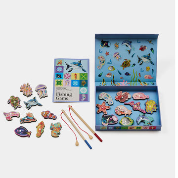 A game titled 'Pete Cromer Fishing Game' with illustrations of sea animals by Pete Cromer.