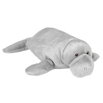 A soft toy shaped like a dugong.