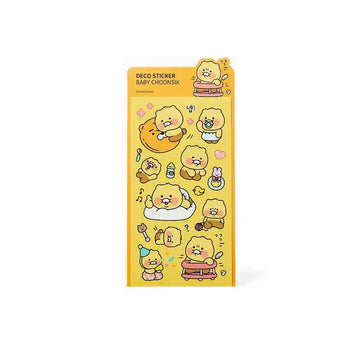 A sticker sheet with cartoon illustrations of a bear.