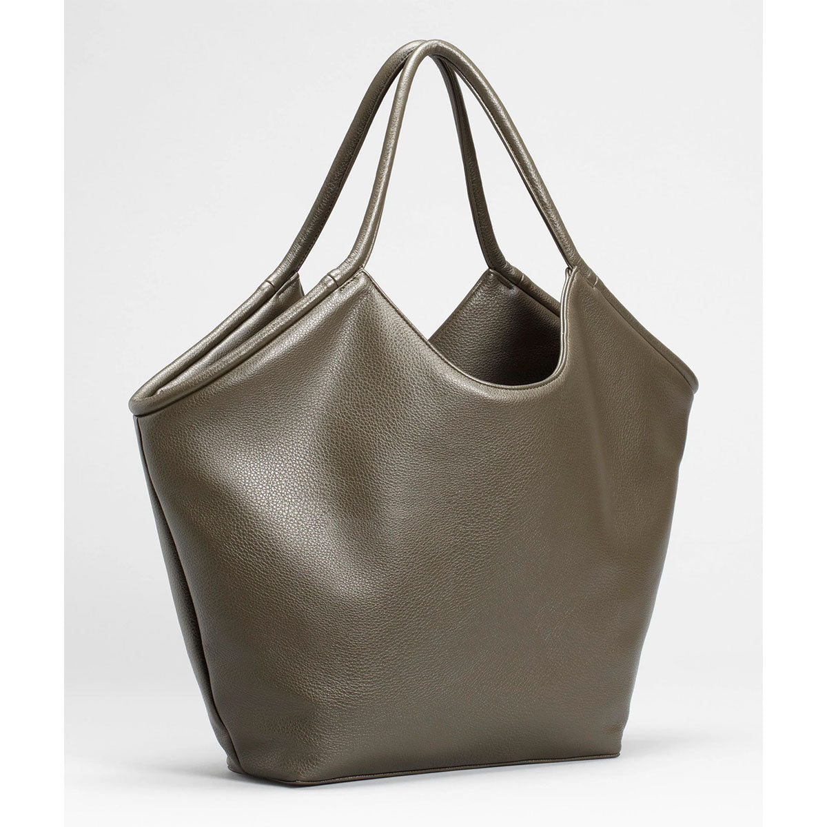 Green on sale leather tote