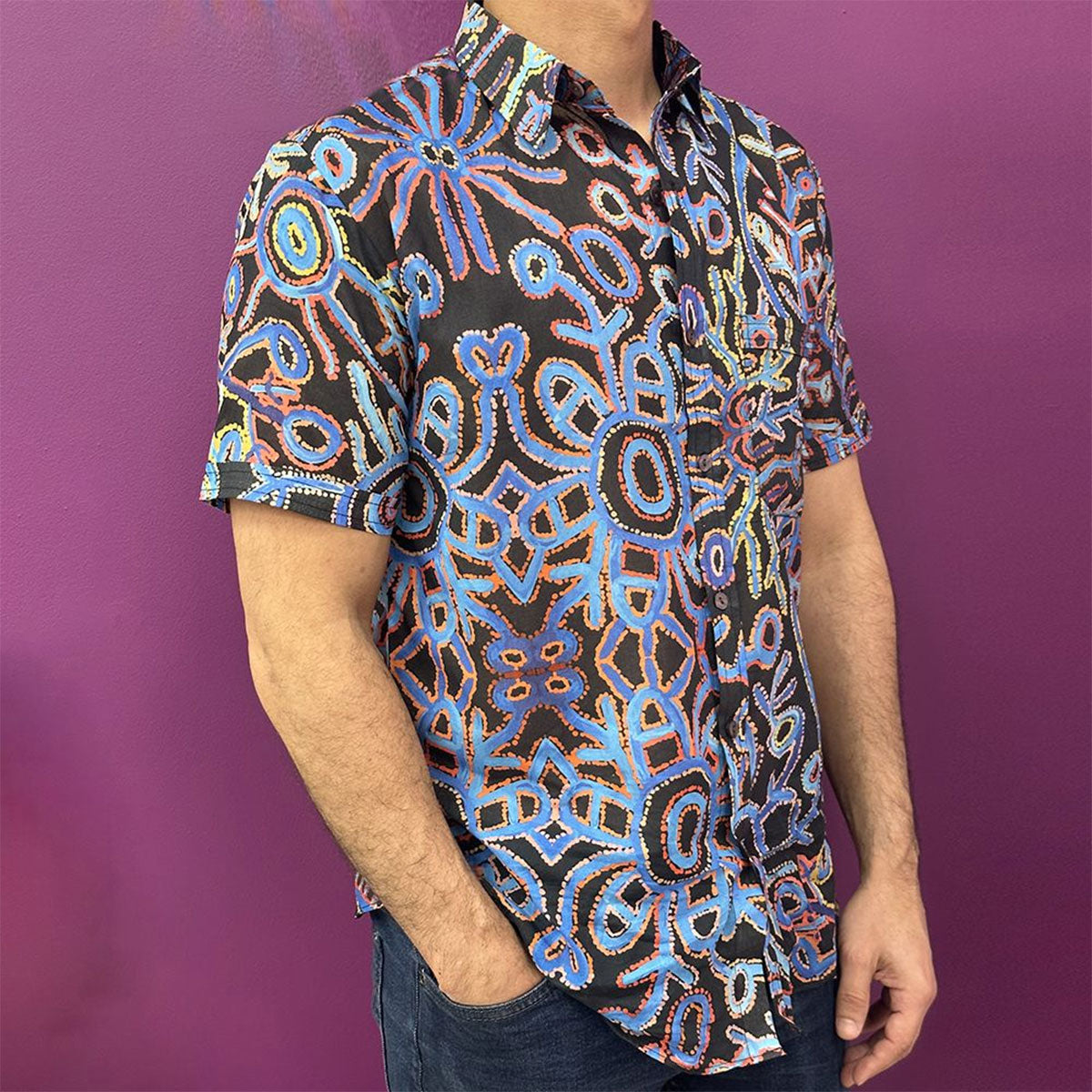 Mens Shirt Theo (Faye) Hudson Organic Cotton Voile Better World