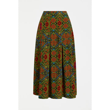 Patterned skirt on a white background.
