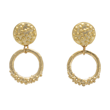 Earrings Bumpy Round Studs Gold - Bec Stern